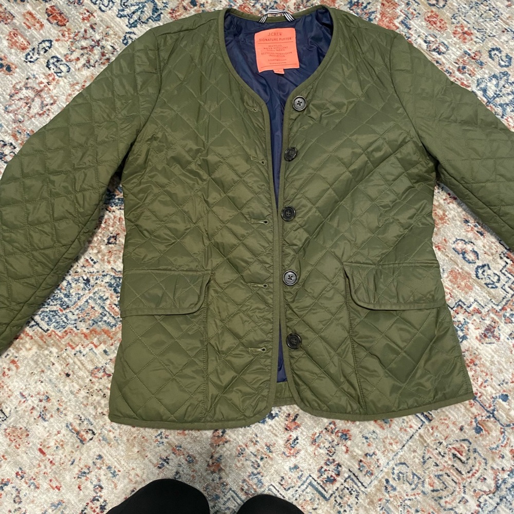 J. Crew QUILTED PUFFER LADY JACKET WITH PRIMALOFT®